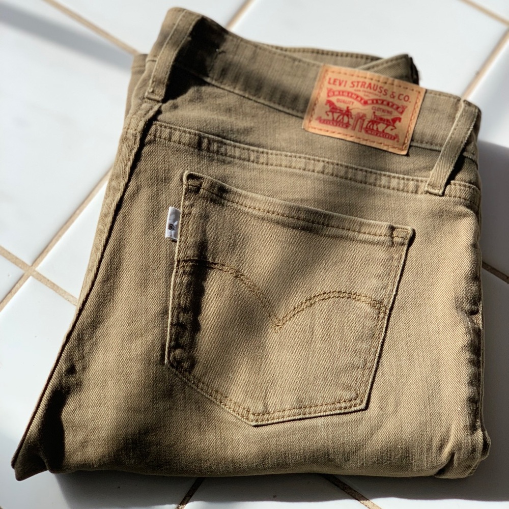 Levi Olive Green 711 Skinny